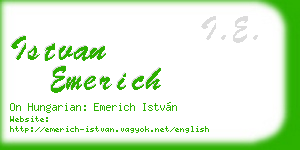 istvan emerich business card