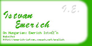 istvan emerich business card